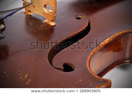 Stockfoto: Part Old Fashioned Violin Extra Close Up