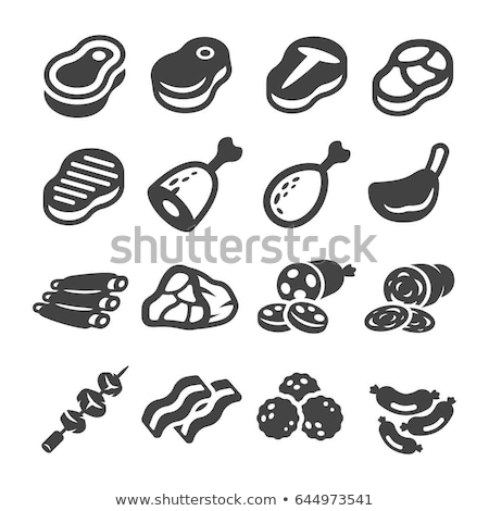 Zdjęcia stock: Meat Vector - Sausages Fresh Meat Icon