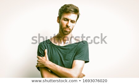 Stock foto: Serious Portrait Of Man Real People With Copy Space