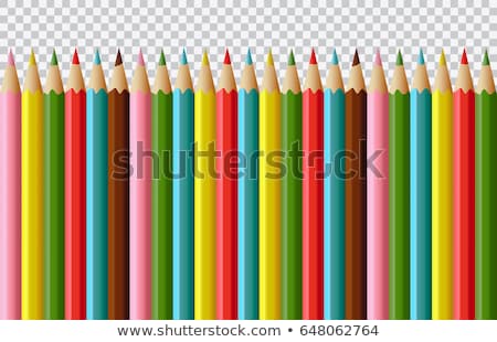 Stok fotoğraf: Colorful Realistic Pencils Border