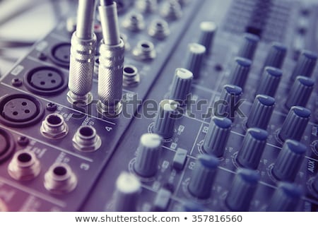 Foto stock: Faders Control On Mixer