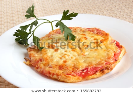 ストックフォト: Mini Margherita Pizzas With Red Cheese