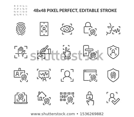 Stock fotó: Fingerprint Vector Icons Identity Finger Print Or Thumbprint Set Security Biometric Symbols Check