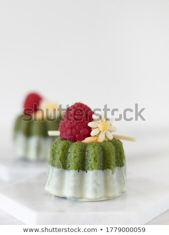 Stock photo: Cakes With Tea On White