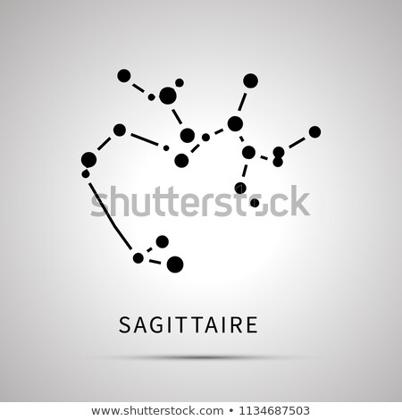 Stockfoto: Sagittaire Constellation Simple Black Icon
