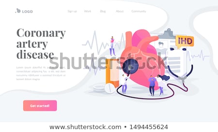 Сток-фото: Ischemic Heart Disease Landing Page Concept