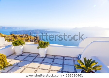 Stock photo: View On Caldera And Sea From Balcony