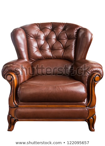 [[stock_photo]]: Antique Leather Armchair Isolated On White Background