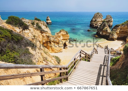 Stock photo: Wooden Footbridge