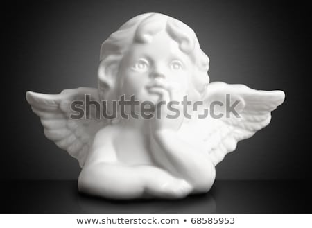 [[stock_photo]]: Igurine · d'ange · de · Noël · blanc