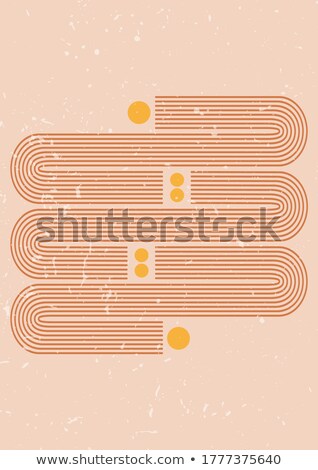 Stock photo: Abstract Geometrical Line Vector Icons For Arch