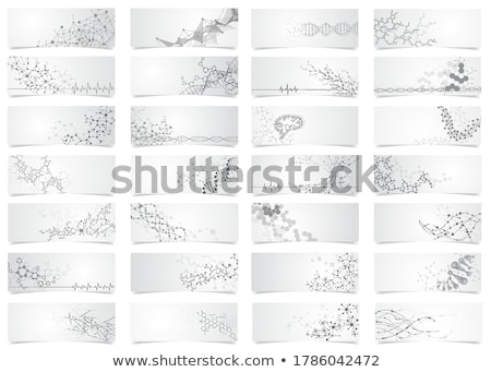 Сток-фото: Vector Set Of Abstract Health Or Chemistry Backgrounds With Mole
