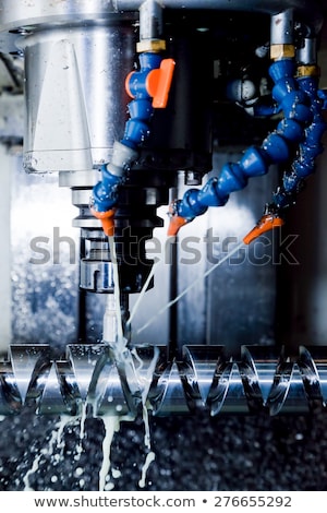 Stock photo: Cnc Machining Station At Work Milling Threading Industry