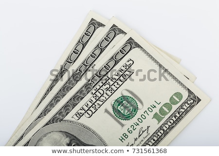 Foto stock: Otas · de · dólar · isoladas · no · fundo · branco