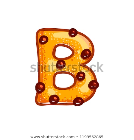 Zdjęcia stock: B Letter Cookies Cookie Font Oatmeal Biscuit Alphabet Symbol