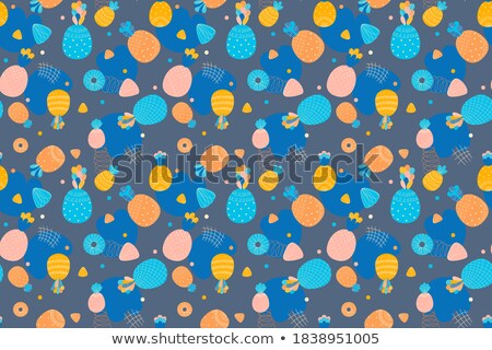 [[stock_photo]]: Pineapple Seamless Pattern Ananas Slices Endless Background Texture Fruits Background Vector Ill