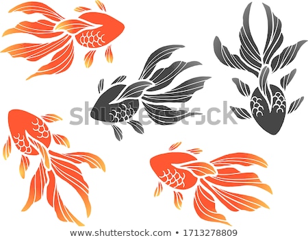 Foto d'archivio: Decorative Image Of Goldfish