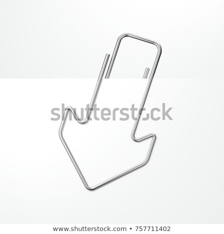 Foto stock: Metal Arrow Shaped Clip 3d Rendering