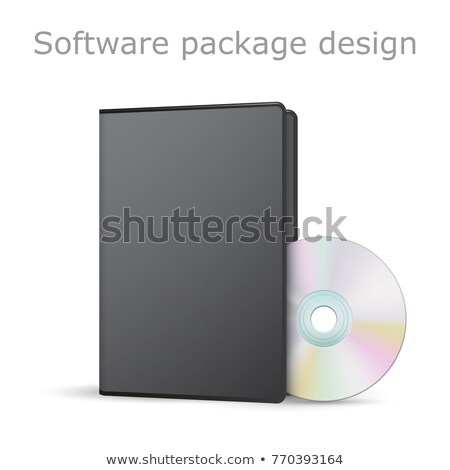 Zdjęcia stock: White Cd - Dvd Mockup Template Isolated On Dark Grey