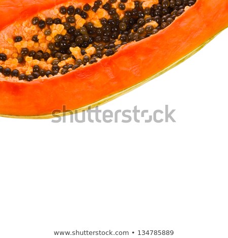 Stock fotó: Papaya On White Background Papaya Seeds Close Up