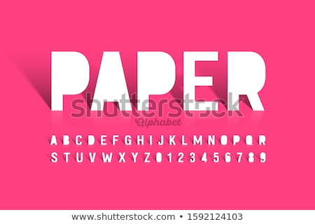 Foto stock: Colorful Paper Cut Alphabet Cutout Letters Vector