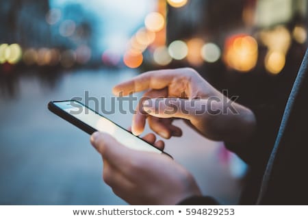 Сток-фото: Hand Using Smartphone With Technology Concept