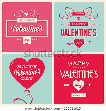 [[stock_photo]]: Happy Valentines Day Card I Love You Font Type