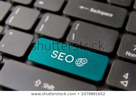 Foto stock: Keyboard With Seo Button