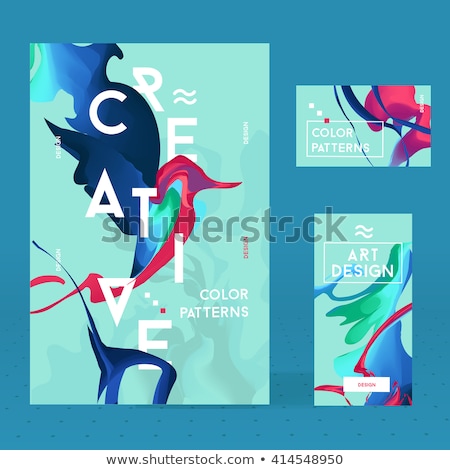 Stock foto: Abstract Colorful Background With Wave And Birds