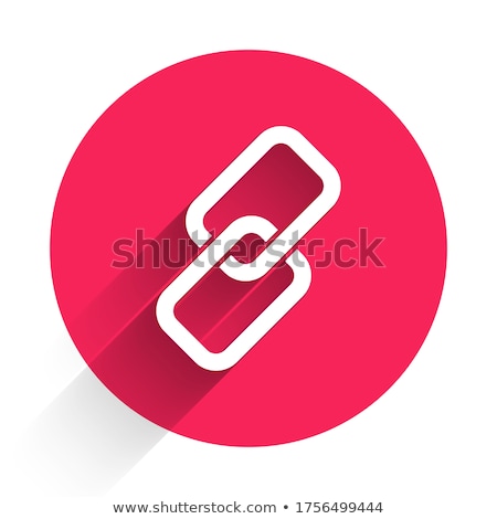 Сток-фото: Protected Link Red Vector Icon Button