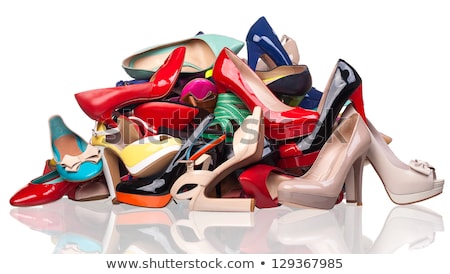 Stok fotoğraf: Red Glossy High Heel Shoes