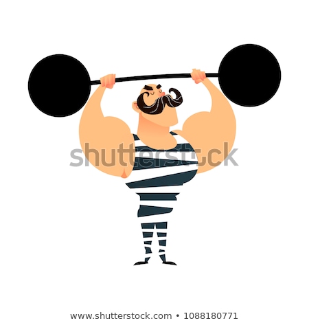 [[stock_photo]]: Retro Strongman Vintage Sportsman Circus Bodybuilder Man Of M