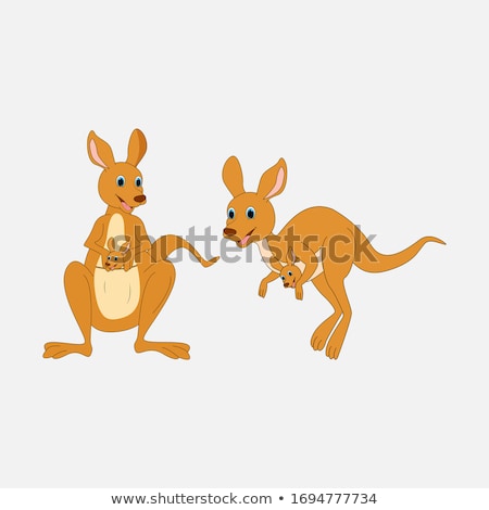 Stock photo: Kangaroo On Note Template