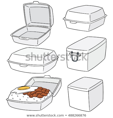 Vector Set Of Plastic Object And Foam Box ストックフォト © olllikeballoon