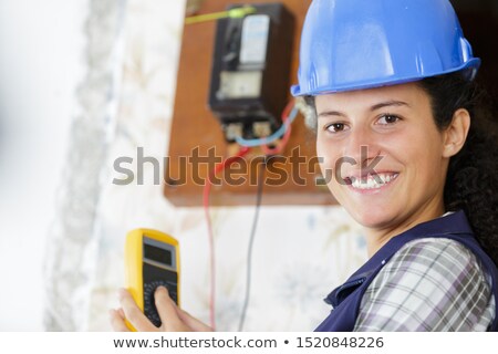 Stockfoto: Young Female Electrician