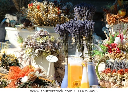 Stock photo: Herbs Spices Lavender Handmade Flower Bouquets And Vegetables