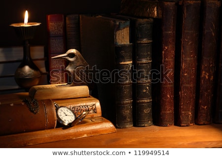 Still Life In Old Library Stockfoto © cosma