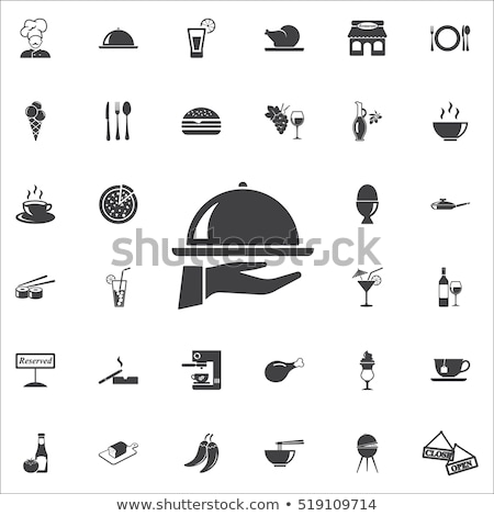ストックフォト: Gourmet Menu Flat Icons Set