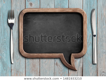 Stock photo: Old Cutlery On Wooden Table