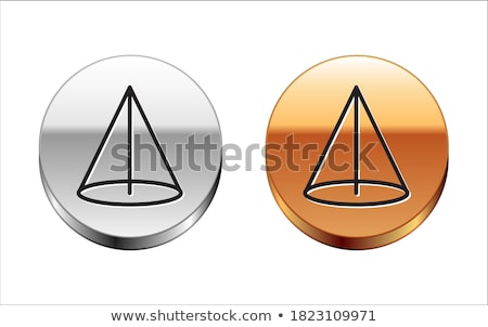 Stock photo: Graph Golden Vector Icon Button