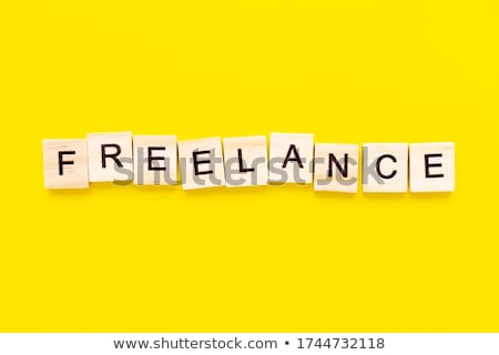 Foto stock: Freelance Word On Banner