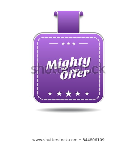 Stockfoto: Mighty Offer Violet Vector Icon Design