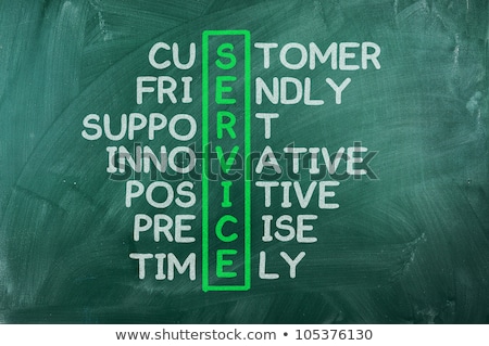 Stok fotoğraf: Puzzle With Word Customer