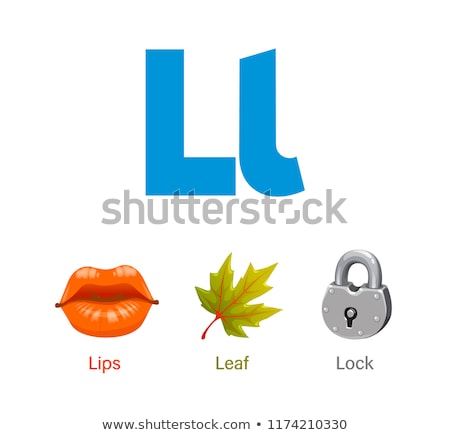 Stockfoto: Flashcard Letter L Is For Lips