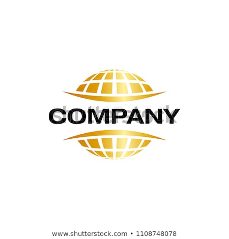 Stockfoto: 3d Logo Stylized Spherical Surface