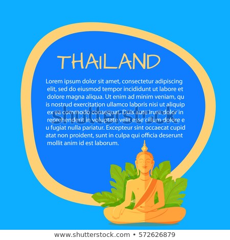 Stock fotó: Thailand Touristic Vector Concept With Sample Text