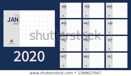 Foto stock: Simple Business Style 2020 Calendar Design Template