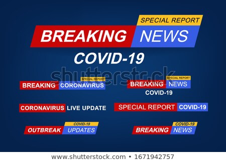Сток-фото: Covid 19 Coronavirus News Updates Banner Concept Design