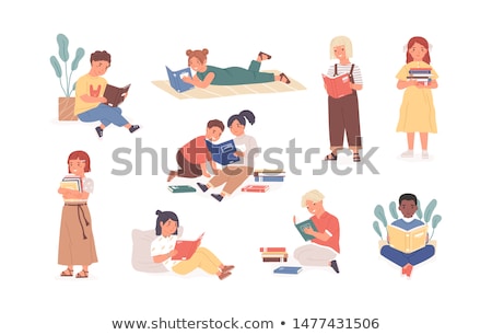 Foto d'archivio: Kid Lovers Vector Background