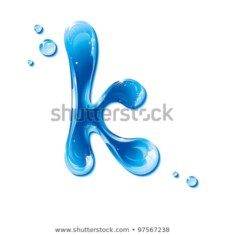 Stock fotó: Abc Series - Water Liquid Alphabet - Small Letter K  